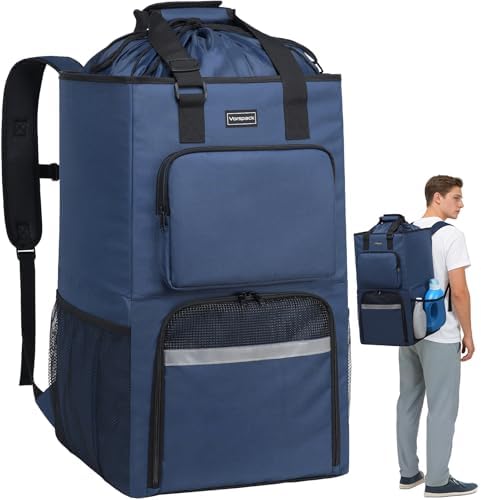 Vorspack Laundry Backpack for College Dorm, Heavy-Duty Hamper, Blue by Vorspack