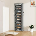 ROJASOP Shoe Rack with Covers 10 Tier Large Shoe Organizer Tall Shoe Closet Storage for 20-22 Pairs Shoe and Boot, Free Standing Shoe Rack Organizer for Closet, Entryway, Bedroom, Grey - Image 2