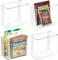 iDesign Adhesive Organizer Bin, Set of 4, Clear by iDesign