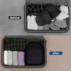 Black Hat Case for Baseball Caps, Sleek Hard Shell Travel Cap Carrier for 6-7 Hats, Breathable Storage Box with Airflow Eyelets for Closet & Home, Water-Resistant 1680D Oxford Cap Organizer - Image 5
