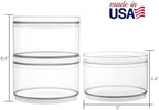 STORi Bella Stackable Clear Plastic Container (Set of 3) Round Vanity Storage Organizers with Lids for Hair Accessories & Beauty Supplies | Made in USA - Image 5