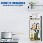 Corner Bathroom Counter Organizer, 3 Tier Bathroom Sink Shelf - Image 5
