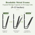 4 Pack Pot Lid Organizer Rack for Cabinet Door, No Drilling - Image 3