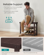 SONGMICS Bamboo Shoe Bench with Seat, 11.3 x 27.6 x 20.5 Inches - Image 4