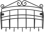Spectrum Scroll Wall-Mounted Mail Organizer With Key Hooks, Wall Mount Entryway Organizer for Mail & Keys, Wall Letter Holder for Home & Office Organization, Black (Pack of 6) - Image 3