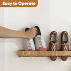Nisorpa 30 Inch Rustic Burnt Wood Hanging Shoe Rack, Set of 4 - Image 7