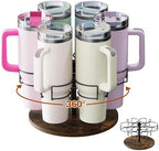 Rotating Water Bottle Organizer for Stanley 40 oz, 6 Slots by Kssiaz