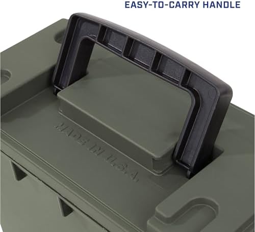 Sheffield Ammo Box Made in USA, Stackable Lockable Ammo Storage Box, Green - Image 7