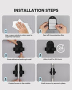 Broom Holder Wall Mount (Black 4 Count), Broom Holder, Broom and Mop Organizer Wall Hanging, Mop and Broom Holder Wall Mount, Broom Organizer Wall Mount for Home, Kitchen, Garage Storage - Image 3
