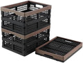 Collapsible Storage Crates, 15 L Plastic Foldable Bins, Set of 3 by Melontray