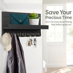 HONJIN Key Holder for Wall: Upgraded 7 Sturdy Key Hooks Easy Installation Mail Organizer Wall Mount Hanging Key Rack for Kitchen and Entryway Decor - Image 3