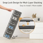 Kuject X-Large Shoe Storage Boxes with Activated Charcoal Packs for Closet - Image 6