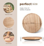 Wood Lazy Susan Turntable Kitchen Decor Round Table Tray, 10" Brown - Image 6