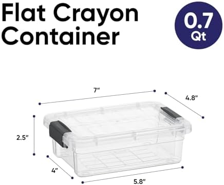 Superio 0.7 Quart Mini Clear Plastic Storage Container with Lid, Stackable Small Organizer Box for Crayons, Art Supplies, Beads, Sewing, Stationery & Food Storage, 36 Pack - Image 2