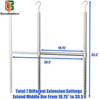 Deco Brothers Adjustable Hanging Closet Rod, Chrome - Image 3