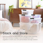 IRIS USA 4-Pack 32 Quart Storage Bins with Lids, Clear - Image 5