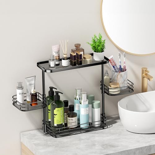VITVITI 3 Tier Bathroom Organizer Countertop, Counter Storage Shelf, Black - Image 4