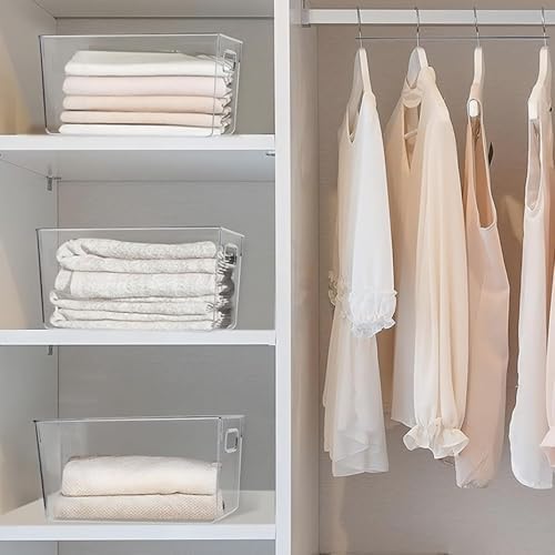 Clear Extra Large Plastic Storage Bins, Perfect for Pantry Organizers and Storage Containers Fridge Organizer Plastic Bins Kitchen Organizer Bin for Organizing Under Sink Refrigerator Organization - Image 6