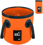 Car Wash Bucket 3.2 Gallon, Collapsible Bucket for Cleaning, Fishing Bucket with Handle for Car Washing, Traveling, Beach, Portable Wash Basin for Cleaning Supplies RV Essentials and Outdoor Camping by BIDFUL