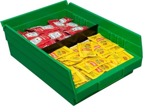 Akro-Mils 30150 Heavy Duty Plastic Shelf Bins, 12"x 8"x 4", Green, 12-Pack - Image 6