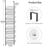 SWTYMIKI Over the Door Shoe Organizer - Adjustable 8 Tier Hanging Shoe Rack Organizer, Metal Heavy Duty Behind Door Storage or Wall Mount Shoes Shelf for Flats, Heels, Sneakers, Boots, Black - Image 2