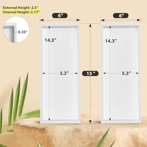 Bamboo Toilet Tank Tray, 15" x 6" x 2.5", White - Image 2