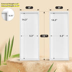 Bamboo Toilet Tank Tray, 15" x 6" x 2.5", White - Image 2
