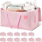 Heavy Duty Moving Bags Extra Large, Premium Storage Bags with Durable Zippers, Reinforced Handles, Moving Supplies for Clothes, Bedding, College Dorm Essentials, 12 Pack Pink by Unknown