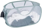 4 Pcs Mesh Popup Laundry Hamper, Opening Laundry Basket,Popup Laundry Basket with Durable Handles,Foldable Pop-up Mesh Hamper Dirty Clothes Basket for Clothes & Laundry-Home Organization - Image 2