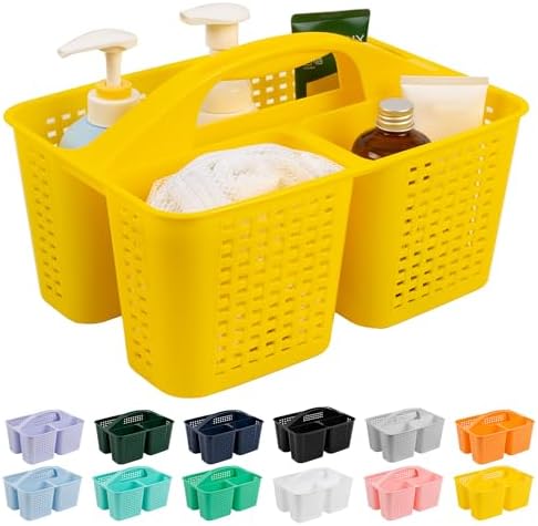 Tiawudi Portable Shower Caddy, Caddy Organizer with Handle, Plastic Shower Basket Hold Soap, Shampoo, Hair Supplies and Beauty Products, Cleaning Supplies Organizer for Home, Dorm, Shelf and Cabinet by Tiawudi