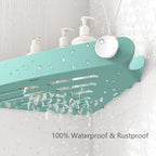 Sotfamily Plastic Shower Caddy Corner (for 90° Only), 2 Pack,Turquoise - Image 6