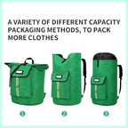 Extra-Large Heavy Duty Laundry Bag Backpack - Drawstring Closure (Grass Green) - Image 4