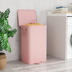 Lifewit Single Laundry Hamper with Lid, Removable Laundry Bags, Pink - Image 2