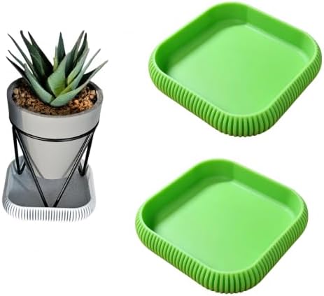 Generic Utility Tray Bowl， Catch All 2PCS (Green, Square Shape) by Unknown