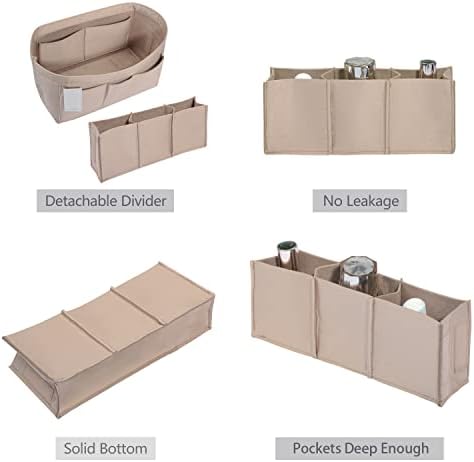 ZTUJO Purse Organizer Insert, Felt Bag Organizer For Handbag, 13 Colors, 6 Sizes (Small, Silky Beige) - Image 4
