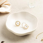 Ceramic Jewelry Tray, Ring Holder Floral Trinket Bowl for Women by Unknown