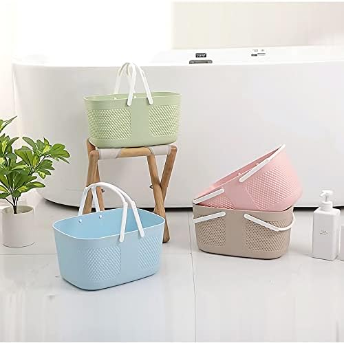 rejomiik Portable Plastic Shower Caddy Basket Organizer with Handles, Green - Image 4