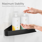 Sotfamily Plastic Shower Caddy Corner (for 90° Only), 4 Pack, Black - Image 5