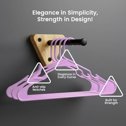Utopia Home Plastic Hangers 30 Pack – Space Saving Clothes Hanger Pink | Durable & strong | Closet organizer & storage | Ideal for apartments, dorms & stocking stuffers - Image 5