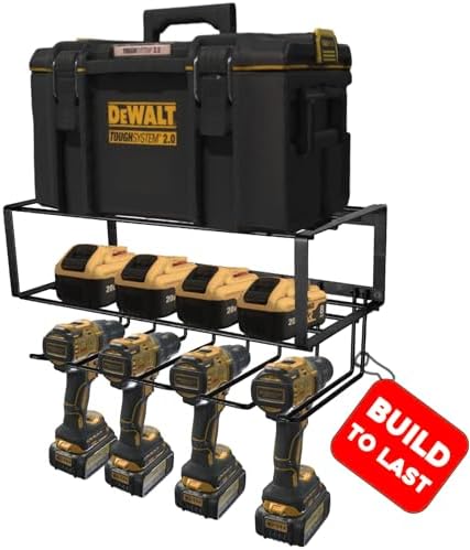 Power Tool Organizer, 120LB Bearing Assemble-free Wall Mount Cordless Drill Holder Utility Racks Storage For Dewalt Milwaukee Christmas Fathers Gifts Husband Garage Workshop On Clearance by Vikerniel