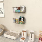Kinlink 2 Sets Brown Extra Large Hanging Wall Basket with Steel Hooks - Image 6