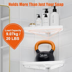 Fikoksol Shower Caddy Storage, Triangle Corner Shelf with Adhesive Glue - Image 3