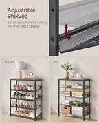 VASAGLE 5-Tier Shoe Rack, Adjustable, Freestanding - Image 6