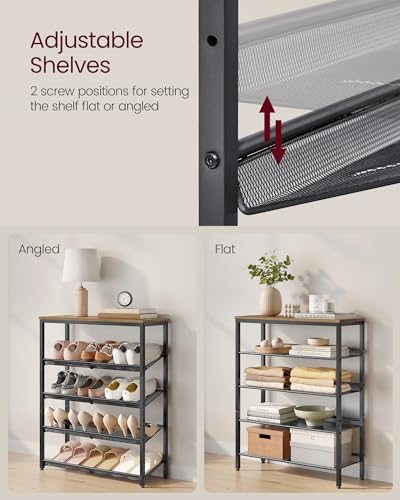 VASAGLE 5-Tier Shoe Rack, Adjustable, Freestanding - Image 6