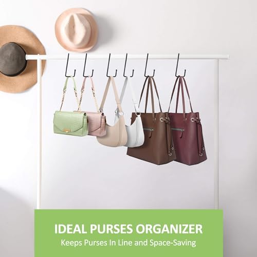 15 Pack Purse Hanger for Closet, Super Sturdy Purse Hooks, Hanging Backpack Bag Holder, Closet Organizers and Storage, Black - Image 4