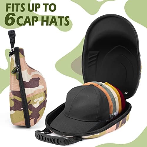 Glamgen Hat Travel Hard Case，Hat Case for Baseball Caps,Hat Carrier Storage Bag for 6 Hats, Hat Organizer Baseball Caps Holder with Adjustable Shoulder Strap for Traveling - Image 4