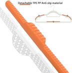 20 Pack Heavy Duty Plastic Hangers, Non Slip Clothes Hangers with Rubber Pads and 360° Hook - Thin Space Saving Hanger, Closet Organizer for Shirt, Pants, Suit, Skirt, Coat - Orange - Image 5