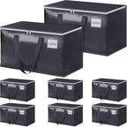 StorageRight Heavy Duty Moving Boxes-Moving Bags with Zipper, Reinforced Handles and Tag Pocket-Collapsible Moving Supplies-Totes for Storage Great for Moving, Storage and Travel 93L(Gray-8 Pack) by StorageRight