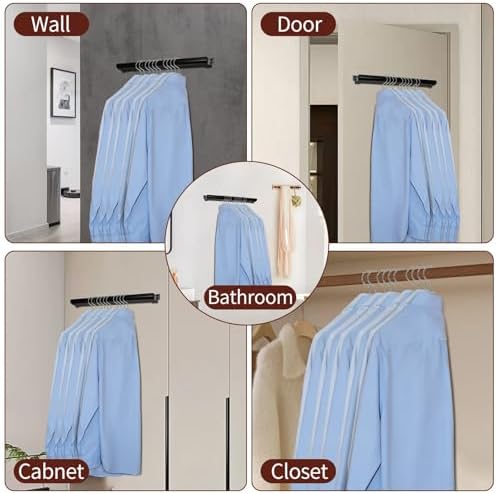 4 Pack Space Saving Hangers for Clothes: Foldable Metal Hangers - Image 7