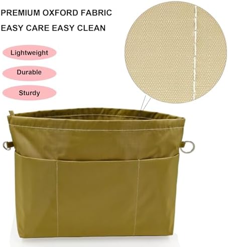 Handbag Tote Purse Organizer Insert, X Large, Khaki Green - Image 5